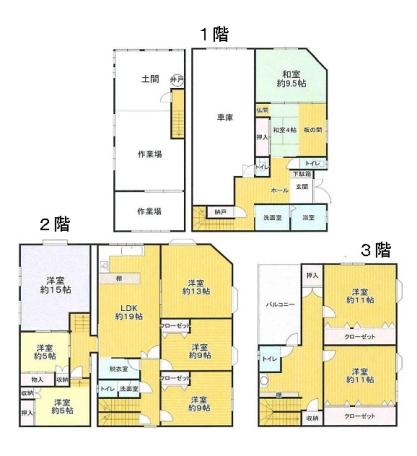 矢田駅７分、作業場と住宅（１０ＬＤＫ）、角地、６．３ｍ道路